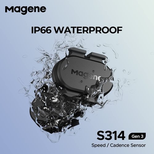 Magene S314 Cadence/Speed Sensor for Cycling, Bike Wireless ANT+/Bluetooth RPM Cadence/Speed Sensor Compatible with Phone APP and Bike Computers, Sports Watch Like Garmin, Onelap etc...
