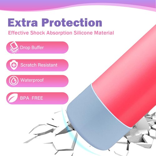 LUCKINEE 2Pcs Protective Silicone Boot Bottom Base for Owala FreeSip Twist and Flip Flask 24OZ, and Compatible with Stanly Cup Tumbler 20-40oz and More Bottles with Bottom Diameter 2.8-2.95inch