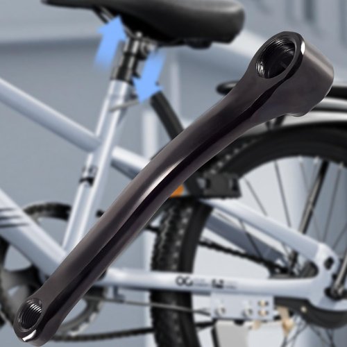 Miayaya 170mm Bicycle Crank Arm Bike Crank Left Arm Aluminium Alloy Crank Arm Set Replacement for Electric Bicycle Folding Bicycle Hybrid Mountain Bicycle Road Bike Horizontal (Black, Diamond Hole)