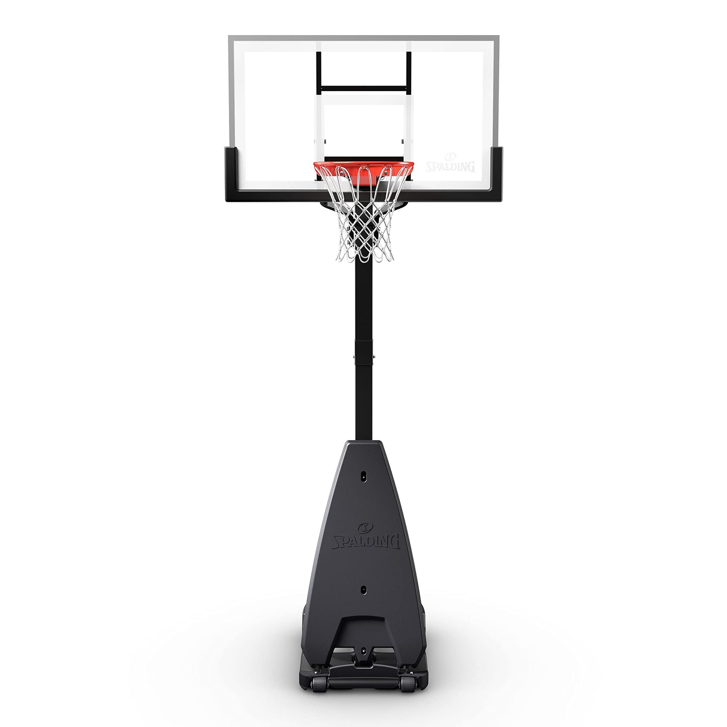 Spalding The Ultimate Hybrid, 54" Glass, Alum Trim, 3 Piece 4" Pole, Screw Jack Lift, Arena Slam Rim, Board Pad- Hybrid