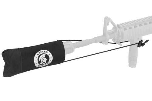 Lancer Tactical Airsoft Tactical Airsoft Barrel Cover w/Bungee Cord for Airsoft Guns and Paintball Markers-2 Pack (Black)
