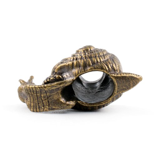 FLAMEDUKE Knife Lanyard Beads - Lost-Wax Cast Paracord Bead for Knife, w/ 0.24" Hole | Patina-Aging Brass Paracord Beads for EDC Kits, Survival Gear & Zipper Mods | Men's DIY Gift Set (14g/0.48oz)