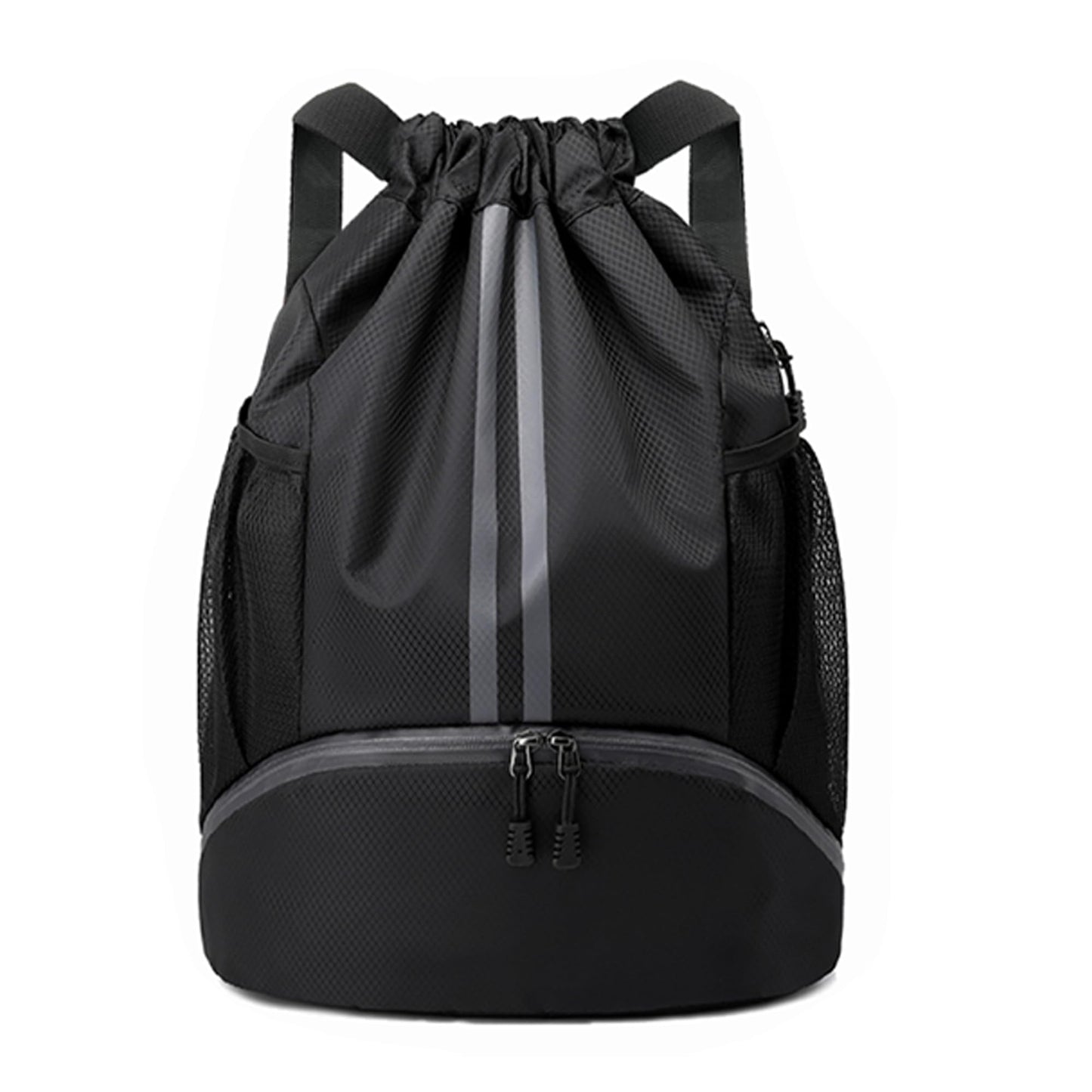 JELUTAR Drawstring Backpack Gym Bag with Shoes Compartment for Soccer, Basketball, Swim