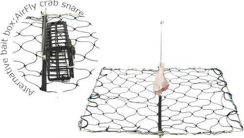 AirFly Bait Cage for Crab Traps, Nets, Rings, Loops - 4”x2”x1”, 5oz, Secure & Durable for Dungeness, Rock & Blue Crabs, Designed in USA