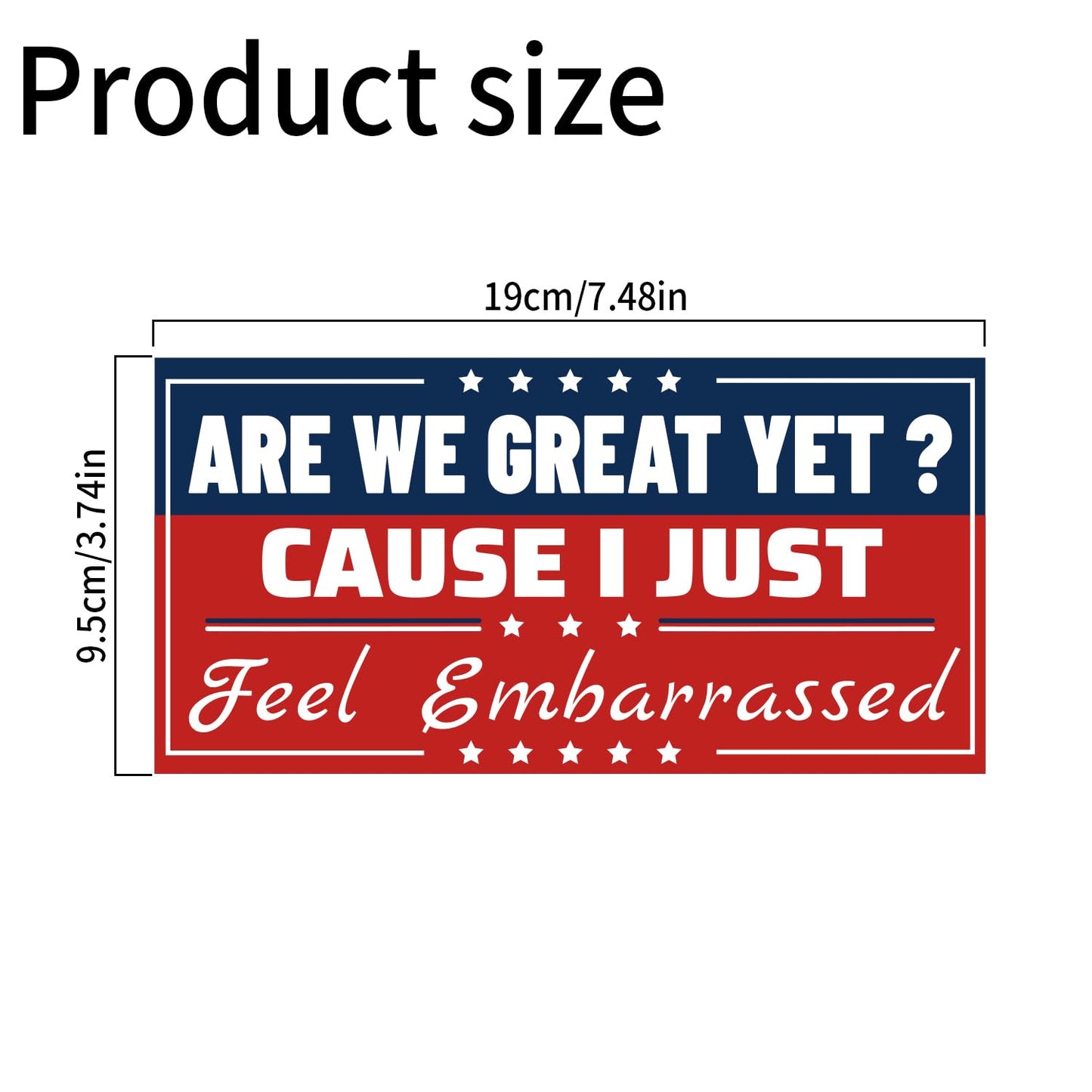 3pcs are We Great Yet Cause I Just Feel Embarrassed Bumper Sticker, Political Car Decals Self-Adhesive US Election 2024 Anti President Felon Stickers for Car Windows Decorations