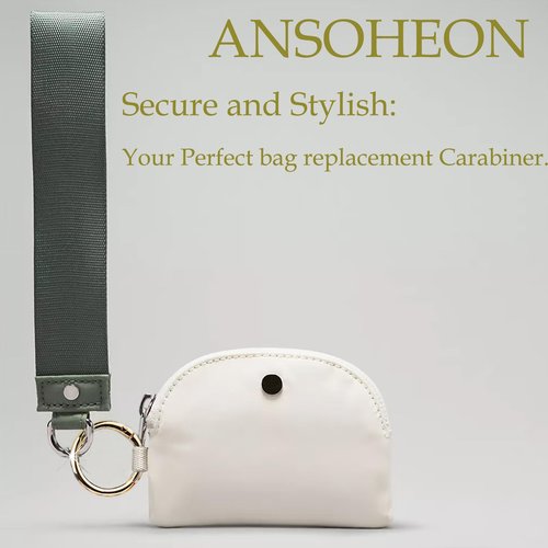 ANSOHEON 16Pcs Keyrings Silver Carabiner Key Chain Clip Premium Round Spring Clasps-Decorative Metal Connectors for DIY Accessories | Hang-Plated Finish | Durable Lightweight Fasteners(16Pcs Silver)