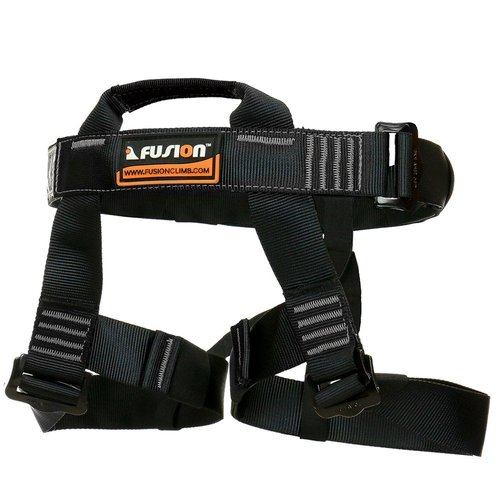 Rock Climbing Harness - Fusion Climb® - (5,000 LBS Rated) Professional Half Body Harness for Mountaineering, Tree Climbing, Ziplining, Rock Climbing, Rappelling- Heavy Duty Half Body Harness