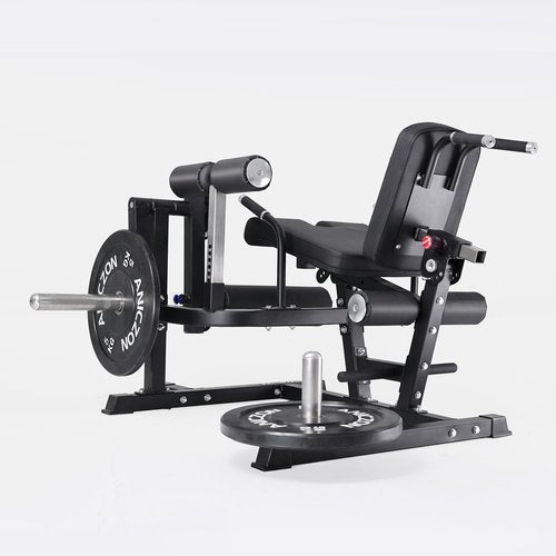 ANICZON Leg Extension and Curl Machine, Leg Rotary Extension for Thigh with Adjustable Seat & Backrest, Lower Body Leg Machine with Plate Loaded for Home Gym, Upgrade (Black)