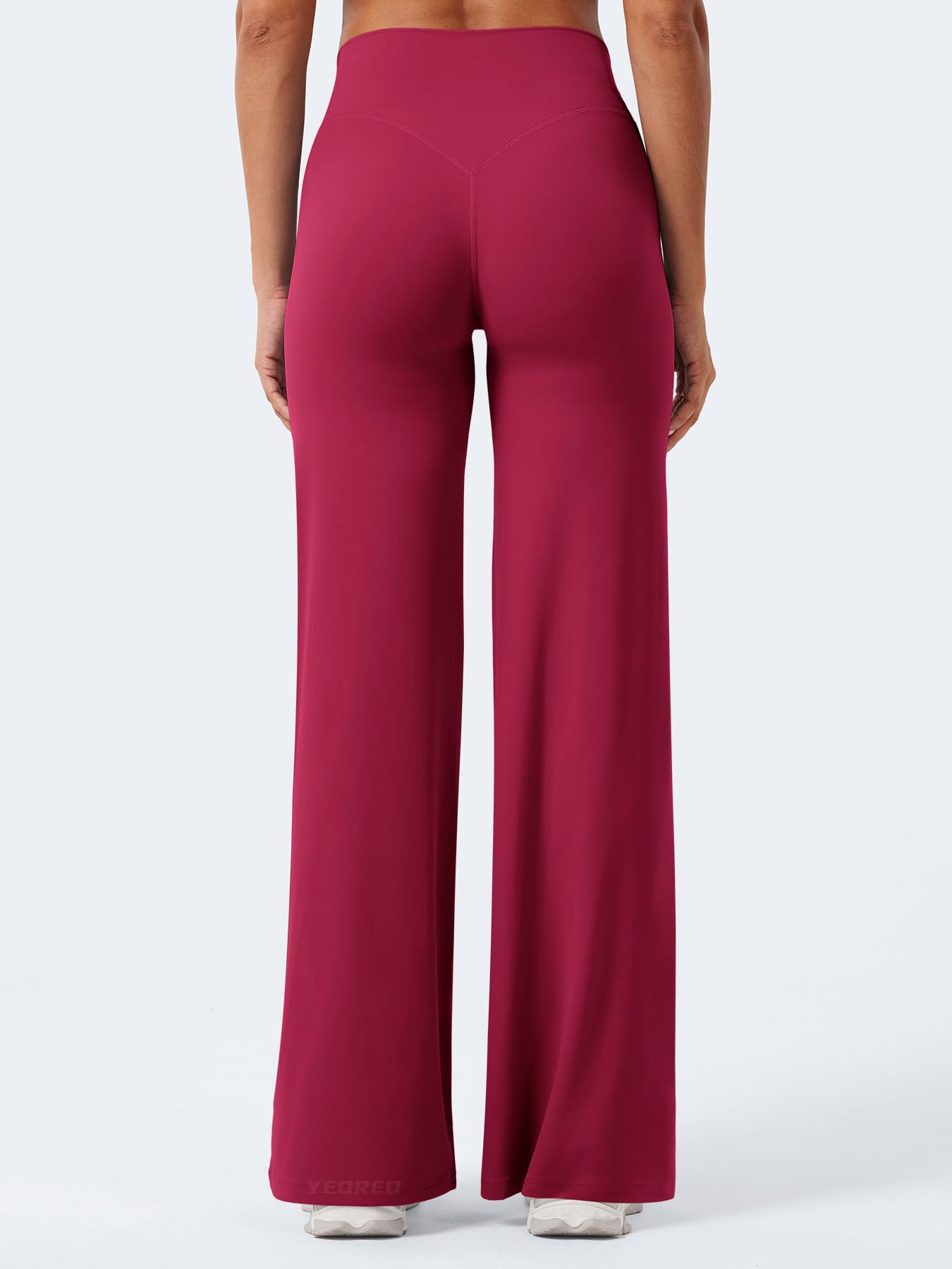 YEOREO Workout Womens Straight Leggings 31.5" Eddiy Yoga Pants Ruby Red S