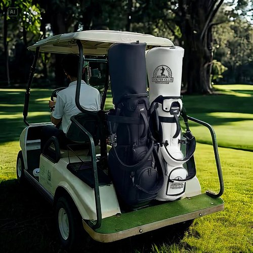 Custom Golf Bag PU Leather Personalized Stand Golf Bag Lightweight Waterproof Design, Multiple Pockets & Strap, Club Travel Gift for Men/Women