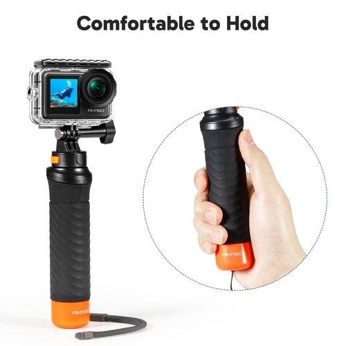 AKASO Brave 7 LE 4K30FPS 20MP WiFi Action Camera with Touch Screen EIS 2.0 Zoom Remote Control 131ft Waterproof Underwater Camera with Waterproof Floating Hand Grip and Carrying Case Bundle