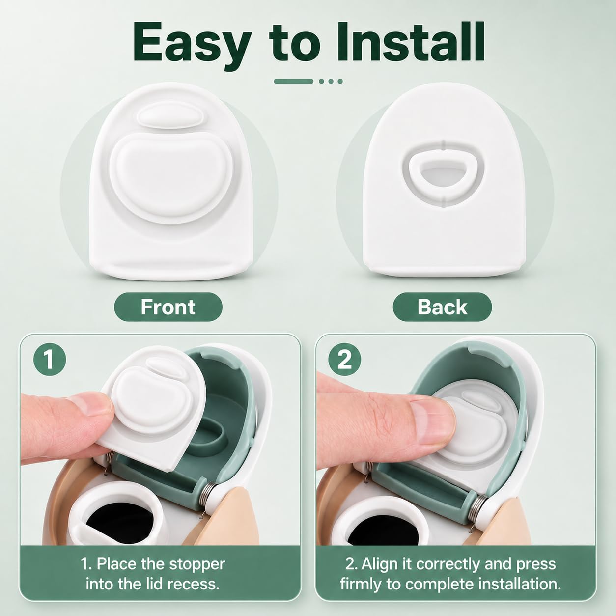 Joshey 4 Pack Rubber Seal Replacement Stopper, Compatible with Owala Freesip 24 oz 32 oz Bottle Spout Lid-Silicone Gasket Replacement Parts (White)