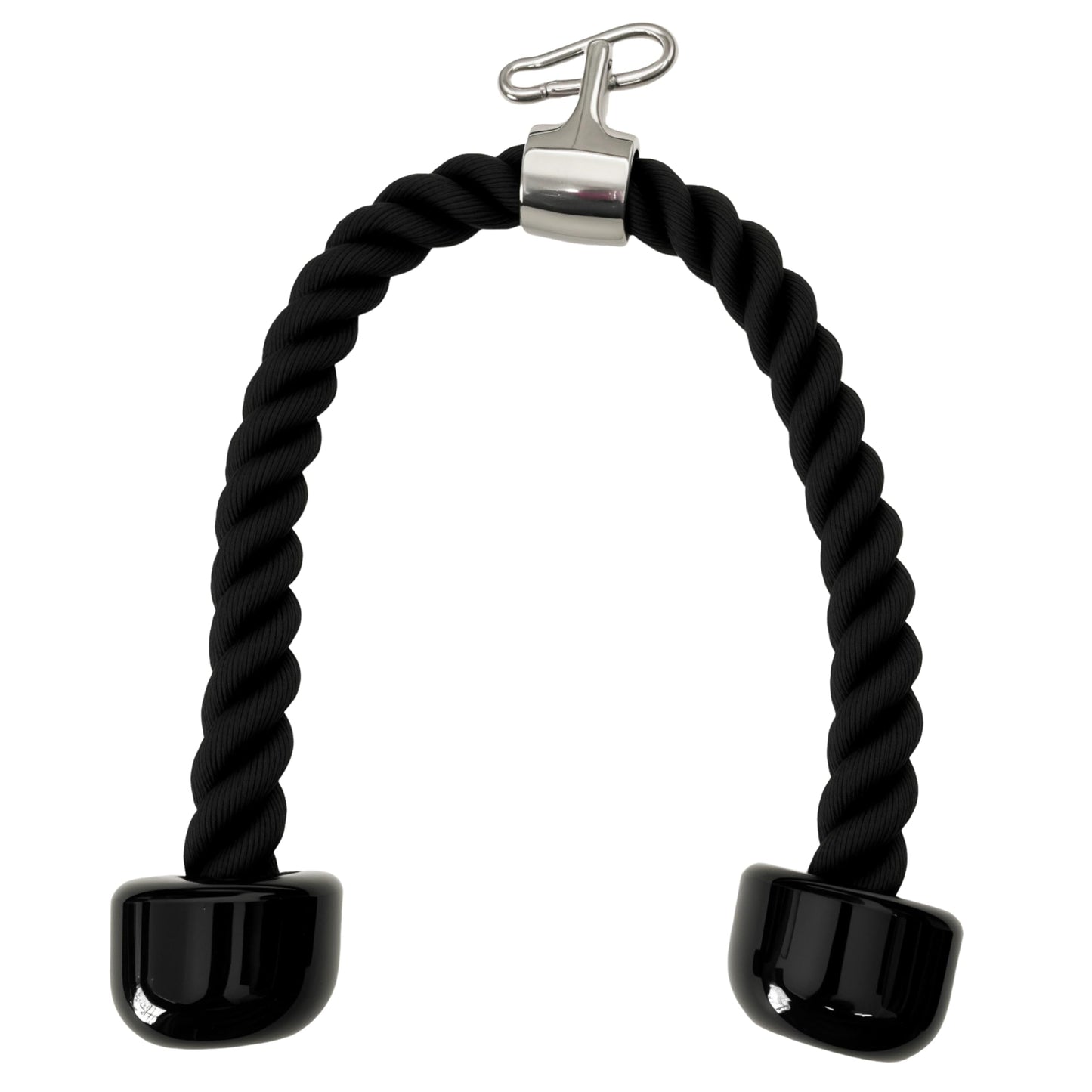 qibylift Deluxe Tricep Rope Pull Down - 27 Inch/14 Inch Rope Length, Easy to Grip & Non Slip Cable Attachment (Black)