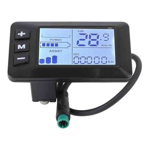 Electric Bike LCD Display Panel with 5 Pin Connector, Electric Scooter Speedometer for Bicycles and Scooters