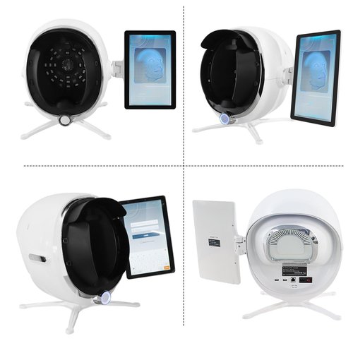 HNZXIB 13.3 Inch Skin Analysis Machine, 38MP AI Facial Skin Analyzer, 8 Spectral Skin Analyzer Machine, Moisture Detector for Beauty Salon & Home, Multi-Language Support