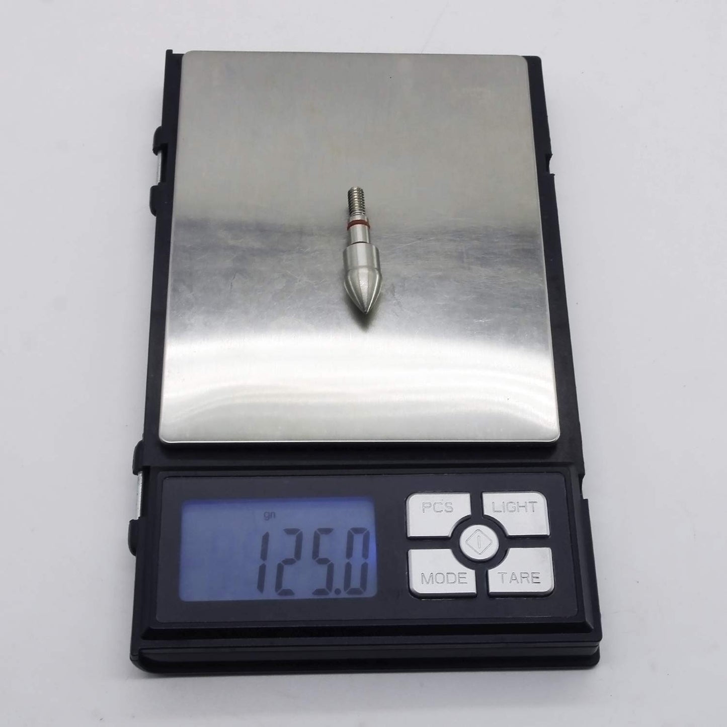 maifield Stainless Steel Archery Field Points, Easy Pull Various OD for 85/100/125/150/175/200/225/250/275/300 Grains,Screw in Archery Field Tips (11/32" Bullet Shape, 125 Grain, 125 Grain)
