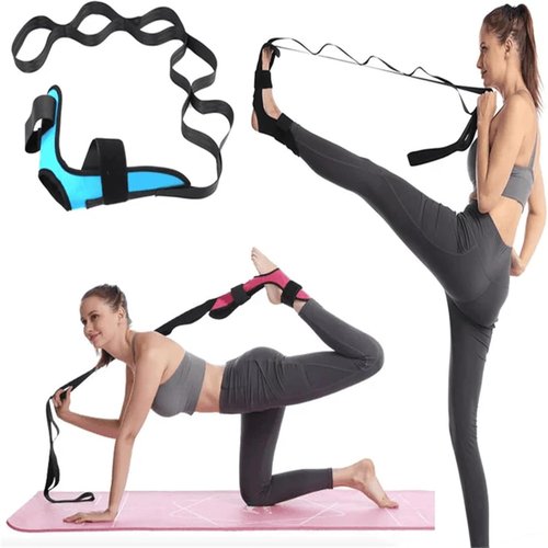 Izzila Stretching Strap with Loops and Detachable Foot, Izzila Foot and Calf Stretcher, for People Who Sit A Lot, Increasing Mobility (Blue)