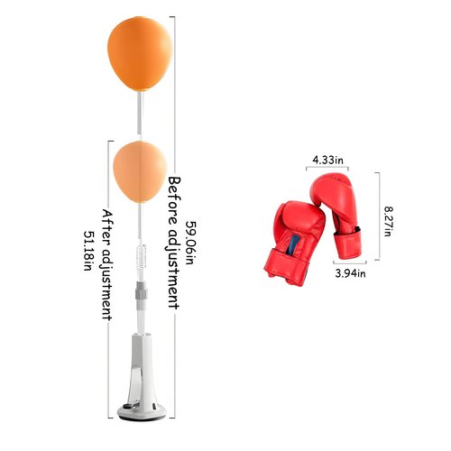 Reflex Bag,Punching Bag for Teens and Adults,Adjustable Boxing Ball with Suction Cup Base,Suitable for Fitness,Family Parent-Child Training Sports