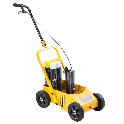 VEVOR Striping Line Marking Machine, Heavy Duty Parking Lot Striping Machine with Adjustable Width, Compatible with Professional Inverted Striping Spray Paint, for Roads, Sports Field, Yellow