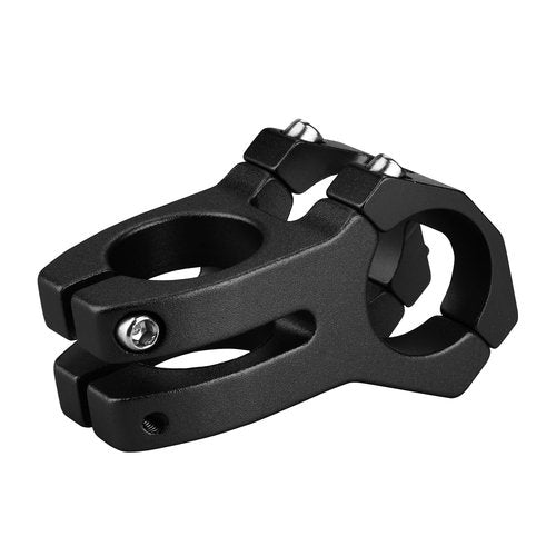 LUNJE Bike Stem, 31.8mm MTB Stem, 45mm Short Bike Stem, Sandblasted Matte Finish, CNC 6061-T6 Aluminum Alloy with Anodized Coating, Corrosion-Resistant for Mountain/Road/BMX Bikes (Black)