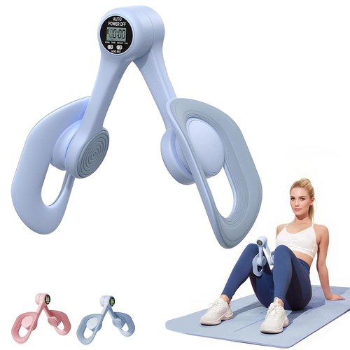 Thigh Master, Mireva Fit Pelvic and Thigh, Trimmer Inner Thigh, Thigh Toner Workout, Beautiful Legs Yoga Machine Leg Pelvic Floor Muscle Exercise, Equipped with Counter (Blue)