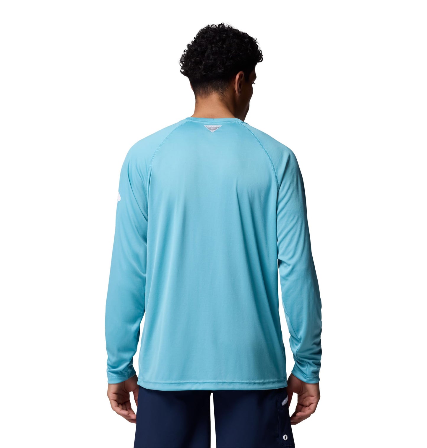 Columbia Men's PFG Terminal Tackle Long Sleeve Fishing Shirt, Vintage Blue/White Logo, 3X