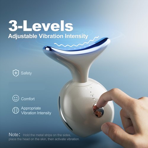 7 in 1 Face Massager Tool, Red Light Therapy for Face and Neck, Portable Face Lift Device, Neck Massager for Double Chin Reducer