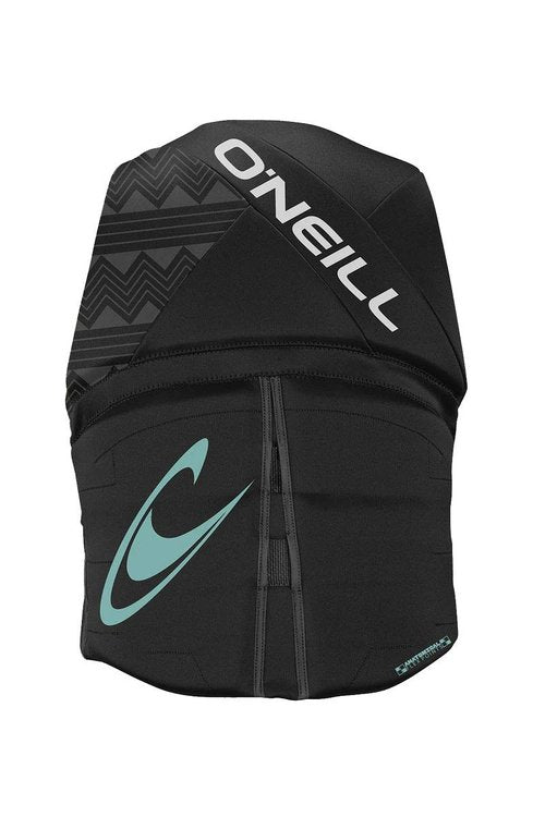 O'Neill Women's Reactor USCG Life Vest, Black/Black/Black,6