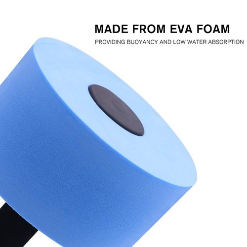 KLOLKUTTA Water Dumbbells, Blue Aqua Dumbbells Set High-Density EVA-Foam Dumbell Resistance for Water Aerobics Fitness and Pool Exercises