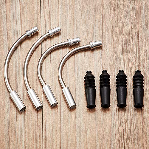 Bike Brake Cable Noodle Guide Set 32 Pieces - 90° & 110° Bends for Mountain & Road Bikes - Durable Stainless Steel & Rubber Boots - Variation of THIS listing 32