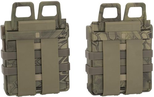 Evike Airsoft - AVNGRS Fast Hardshell Mag Holster - 2X 762x51 Large Configuration (Color: Kryp Mandrake)