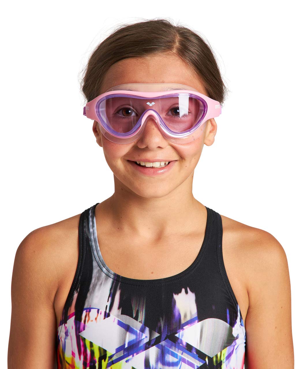 ARENA Unisex Youth The One Junior Swim Mask Fitness Swim Goggles for Boys and Girls Ages 6 to 12 Non-Mirror Lens Perfect for Summer Pool, Pink/Violet