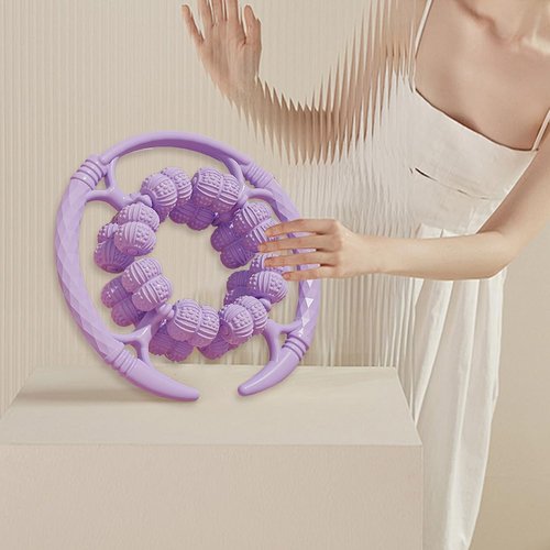 Upgraded Circular Leg Clamps Roller Thigh Roller for Deep Tissue Ergonomic Ideal for Sore Muscles, Tendonitis, Carpal Tunnel & Cellulite (Purple)