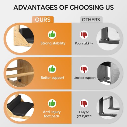FAGUS H Pilates Ladder Barrel, Pilates Exercise Equipment for Building Strength and Flexibility, Strength-Training Tool, Workout Equipment for Home Pilates Gym or Studio Use, Burlywood / Black Pad