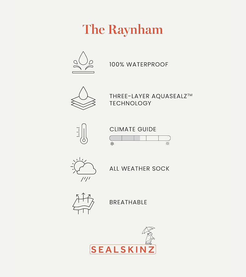 SEALSKINZ Unisex Waterproof All Weather Mid Length Sock - Navy, Large