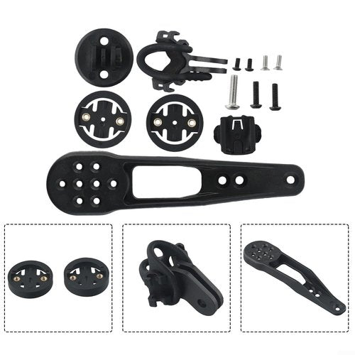 VersaGenius Bicycle Computer Mount Road Bike Bicycle Handlebar Computer Mount Compatible for H31 CP10 CP20 Road Cycling Bike Accessory with Light Mount, Black