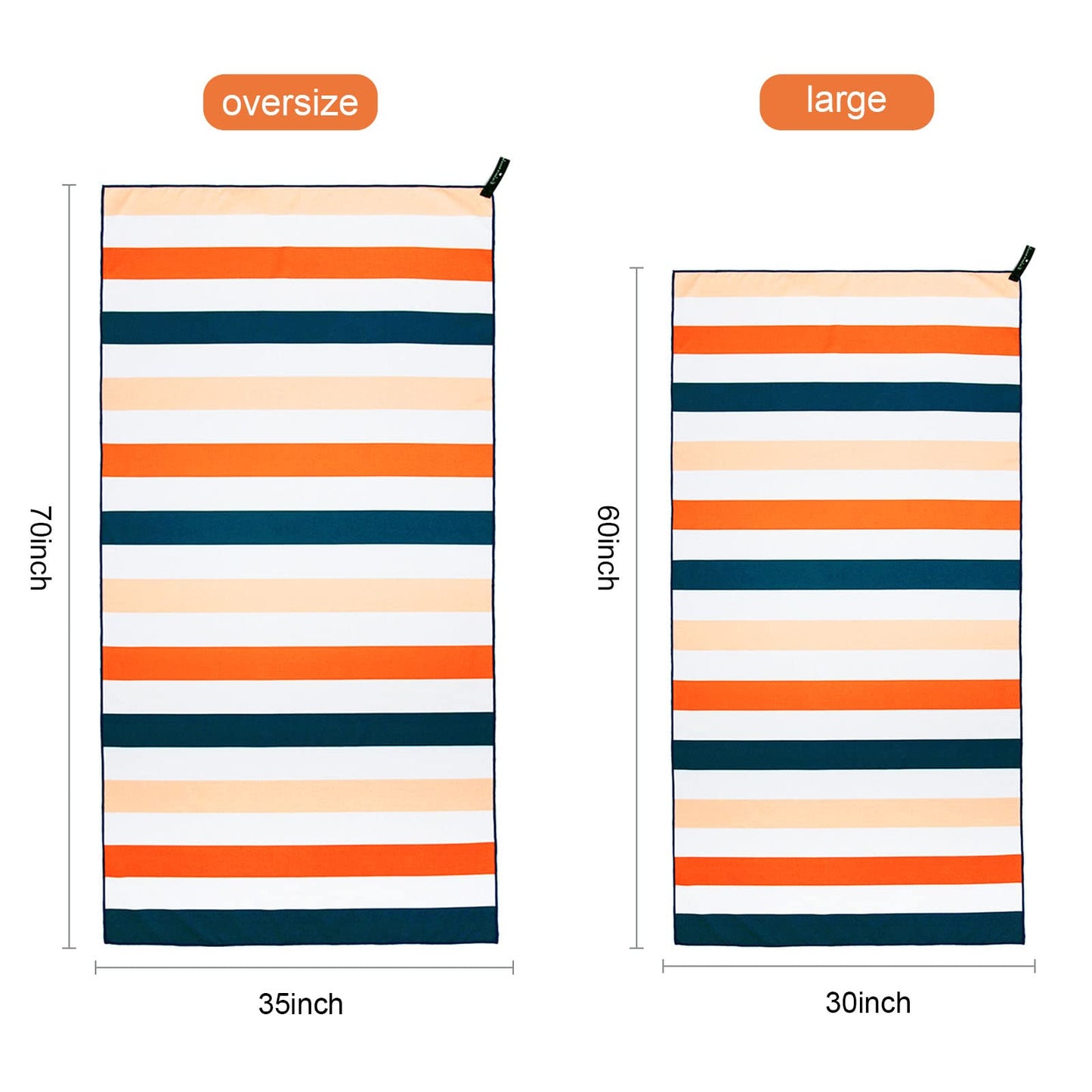 Exclusivo Mezcla 6 Pack Microfiber Quick Dry Large Beach Pool Towels