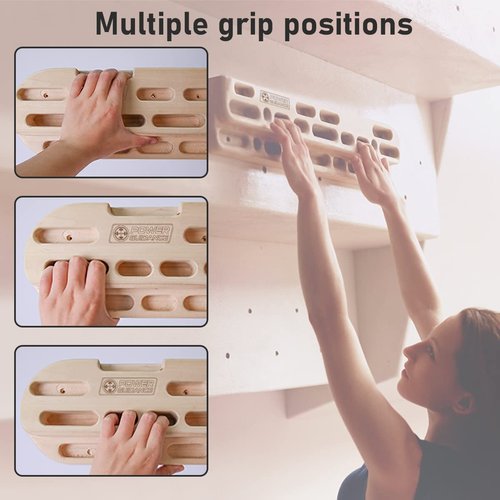 POWER GUIDANCE Rock Climbing Hangboard Wooden Hand Grip Strengthener Forearm Exerciser for Climbers Athletes