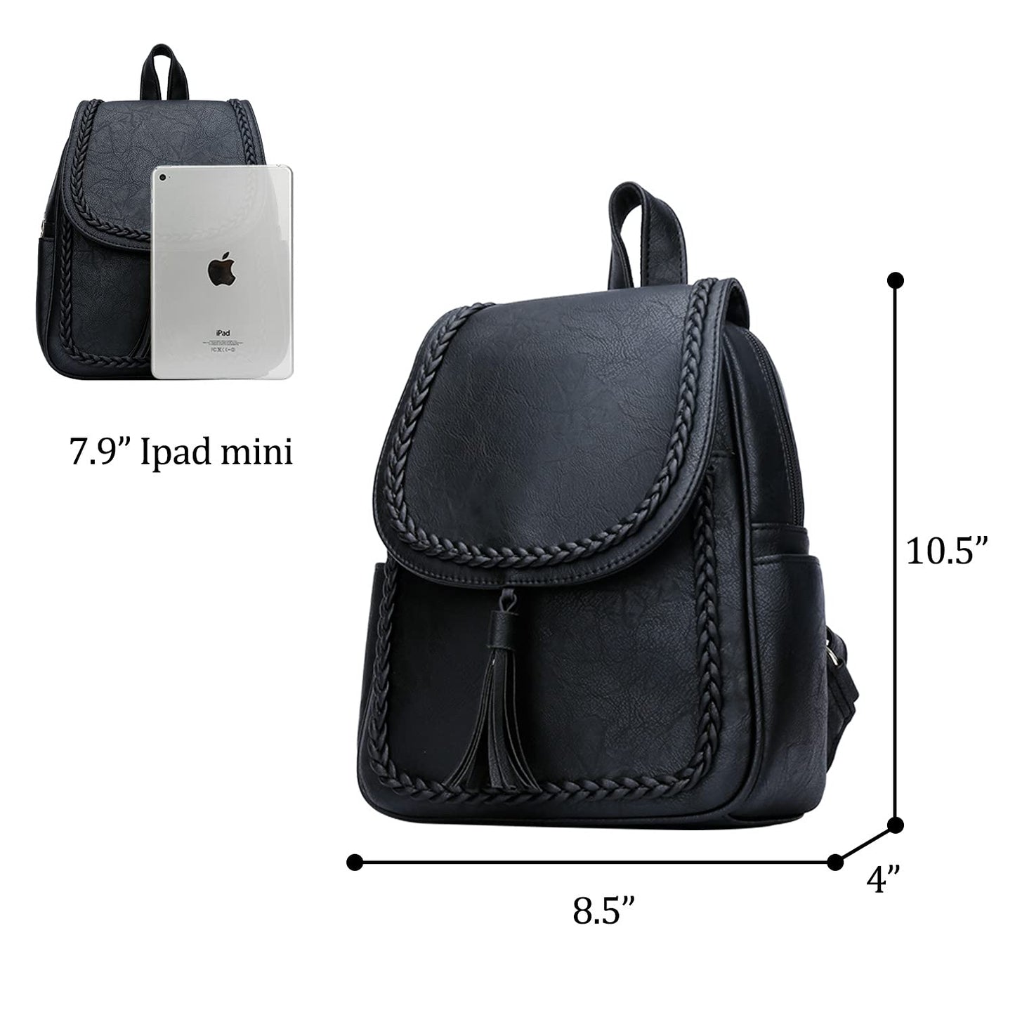 KKXIU Backpack Purse for Women, Multi-pocket Backpack for Travel, Work