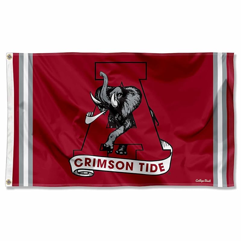Alabama Crimson Tide 3x5 Flag Banner - Vintage Throwback Polyester with Grommets