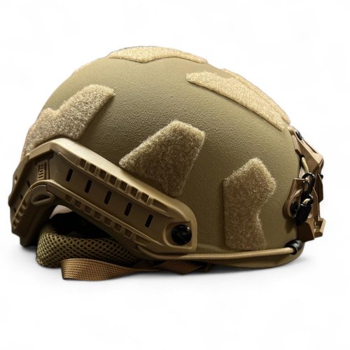 Coyote Brown Level IIIA High Cut Fast Tactical Helmet with Accessory Mounts (L 57-60CM)