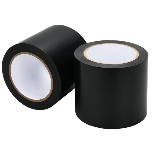 2 Rolls 4" x 108′ Wrestling Mat Tape Heavy Duty Gym Carpet Seam Tape, 7 Mil Strong Adhesive PVC Mat Tape for MMA, BJJ, Grappling, Wrestling and Exercise Mats, Black