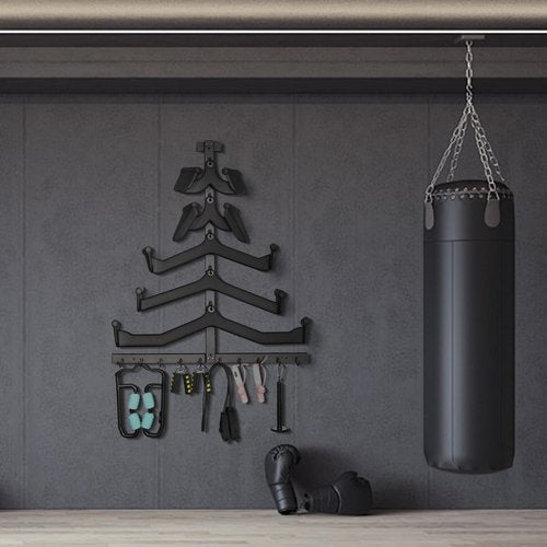 LAT Pulldown Attachment Storage Rack: Wall Mounted Mag Grip Lat Pull Down Bar & Cable Machine Attachment Storage Rack for Gym Home