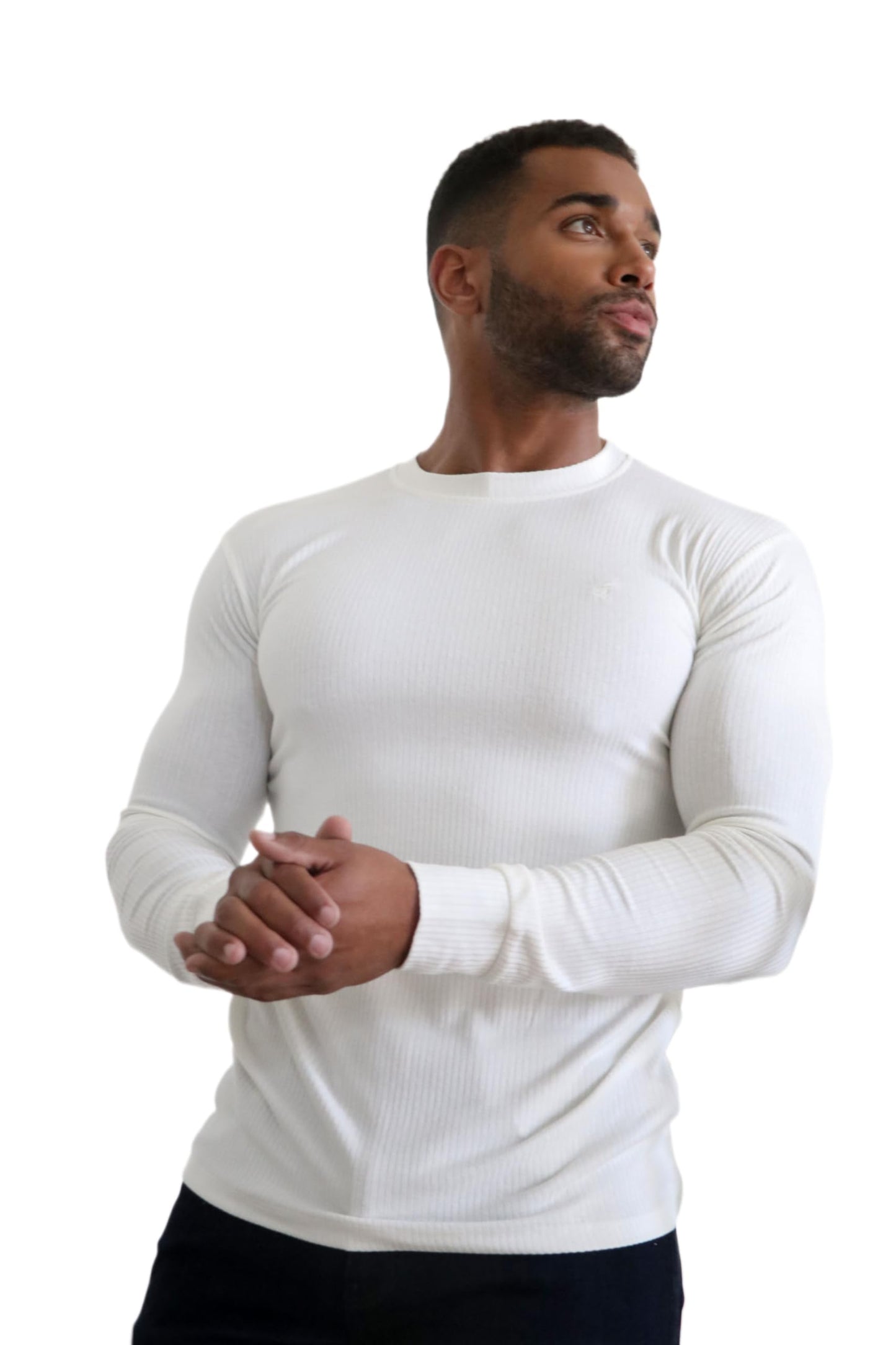 The Argo Ultra Soft Long Sleeve T-Shirt for Men - Order a Size Up, White/XL