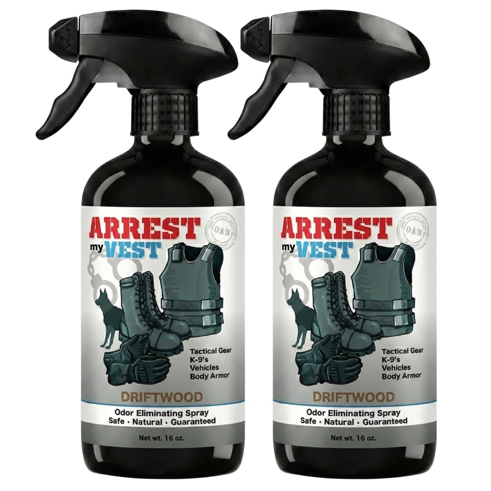 Arrest My Vest Odor Eliminator Spray for Body Armor, Driftwood 2 Pack 16 oz