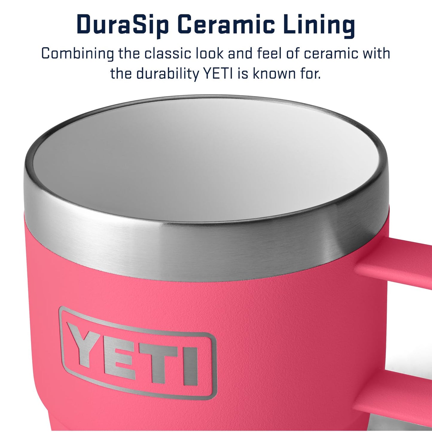 YETI Rambler 6 oz Stackable Mug, Stainless Steel, Vacuum Insulated Espresso/Coffee Mug, 2 Pack, Tropical Pink