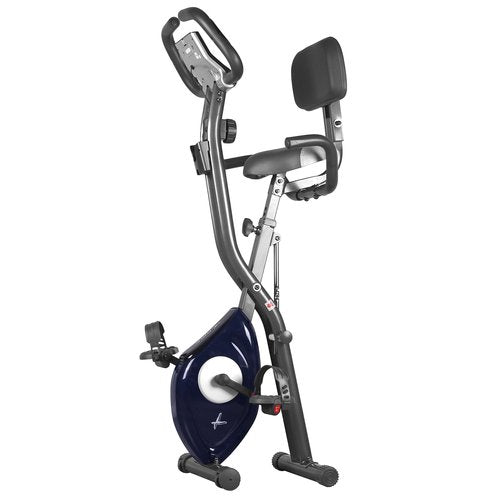 leikefitness LEIKE X Bike Ultra-Quiet Folding Exercise Bike, Magnetic Upright Bicycle with Heart Rate,LCD Monitor and easy to assemble (BLUE)