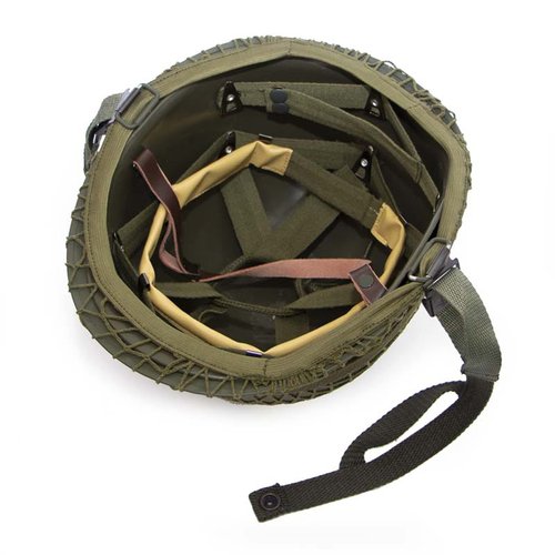 WW2 US M1 Army Helmet with Cover Cat Eye Strap, WWII Gear, Steel Made Double Shells Green Reproduction