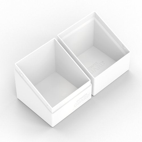 Ultimate Guard Boulder Solid 100+, Deck Case for 100 Double-Sleeved TCG Cards, White, Secure & Durable Storage for Trading Card Games, No Transparency