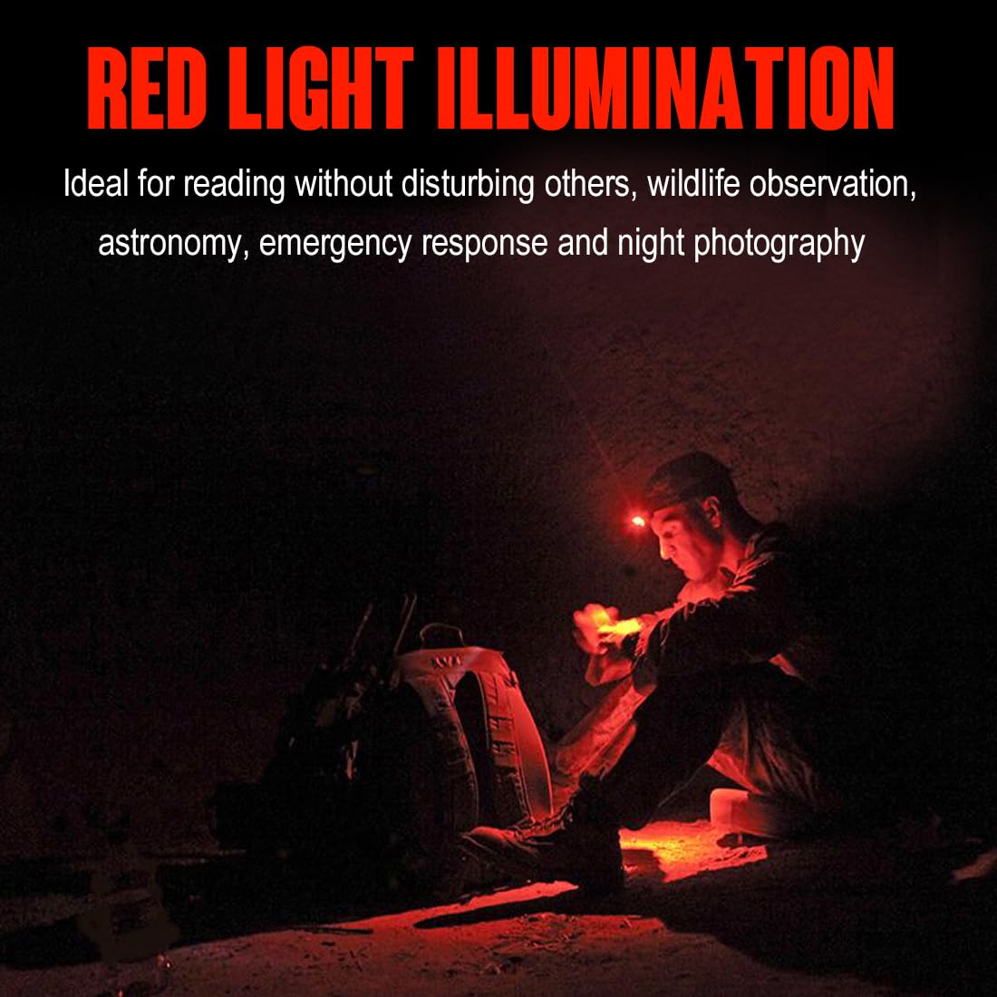 LED Headlamp Flashlight for Adults & Kids, Lightweight, Waterproof Head Lamp with White & Red Light, Comfortable Headband, Perfect for Running, Camping, Hiking, 3 AAA Batteries Included, Purple